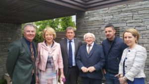 Alan Rudden and President Michael D Higgins Bloom 2017